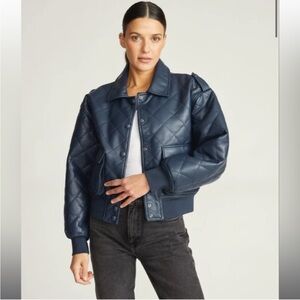 Rebecca Minkoff Navy Bomber Jacket